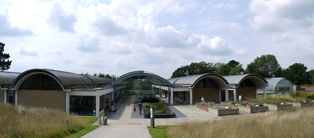 Millennium Seed Bank building in Wakehurst Place Garden, West Sussex, England