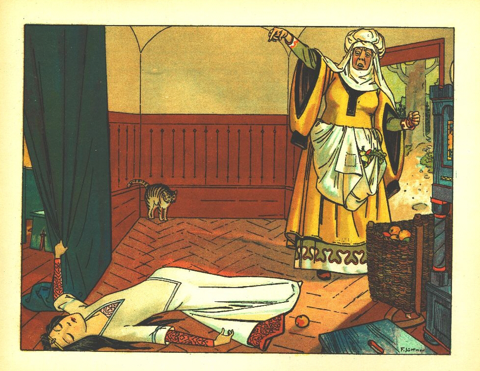 Franz Jüttner (1865–1925): Illustration from Sneewittchen, Scholz' Künstler-Bilderbücher, Mainz 1905